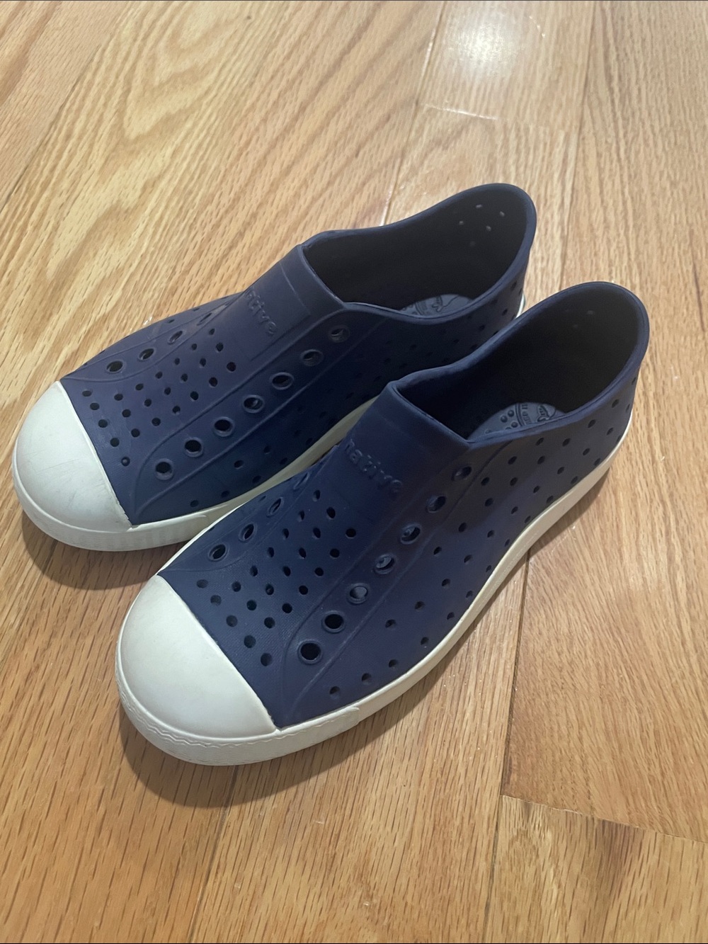 Native Jefferson Slip-On by Native - Navy and White